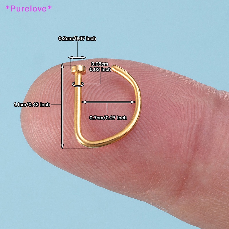 Set 3 Khuyên Mũi 18G Bằng Thép Không Gỉ Cá Tính Dành Cho Nữ Mới