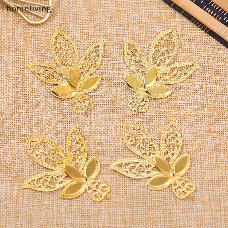 Bộ Lọc Sắt Hình Hoa Lá Màu Vàng Dùng Trang Trí Sổ Tay DIY