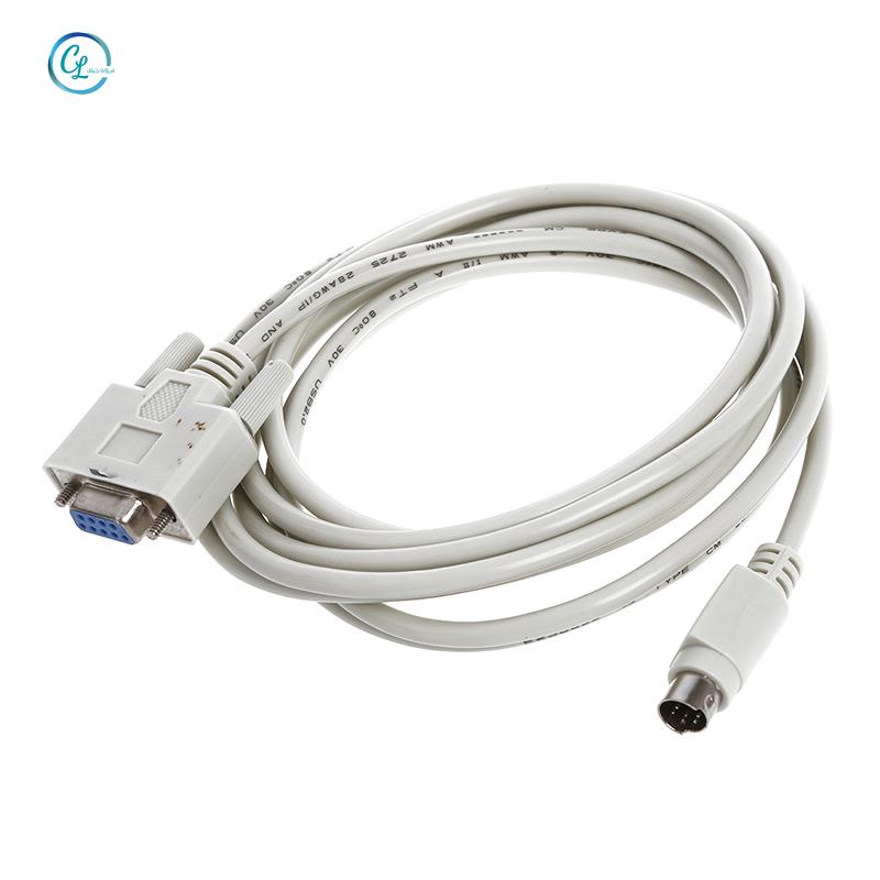 Dây Cáp Tải DB9P Sang 8P Mini Din RS232 Màu Trắng 8.2 Ft Cho PLC DVP-EH