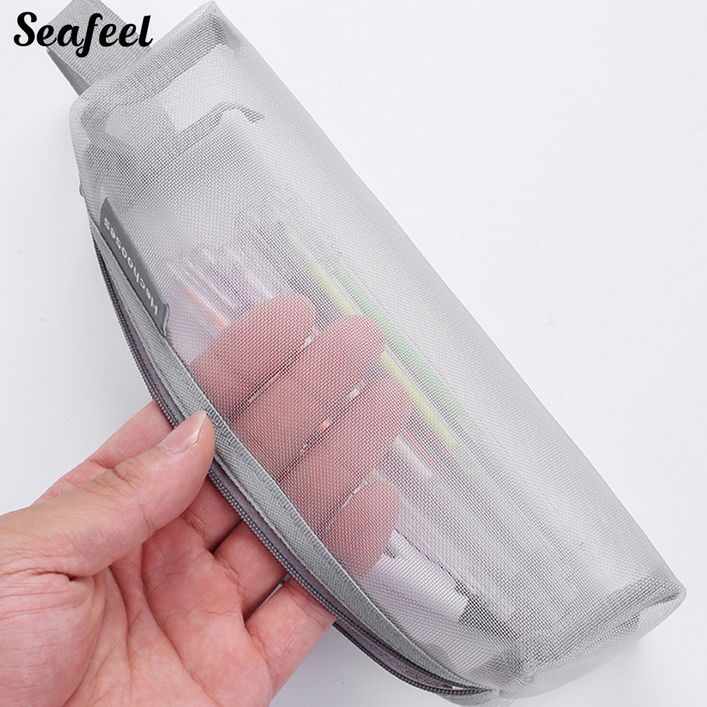 Túi Lưới Đựng Bút Trong Suốt Gọn Nhẹ Chống Bụi Sức Chứa Lớn