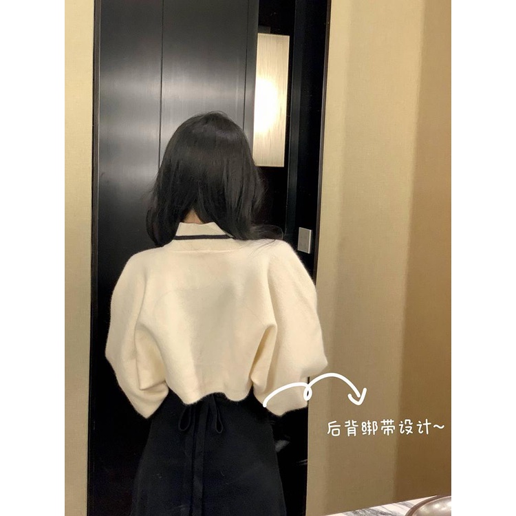 Áo Khoác Cardigan Dệt Kim Dáng Rộng Cổ Chữ V Thiết Kế Mới Thời Trang Theo Phong Cách Trung Hoa
