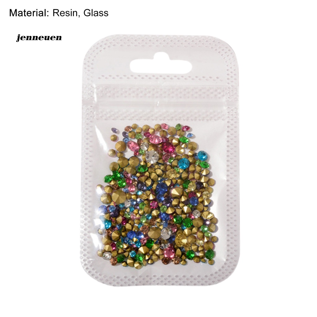 Bộ 300 Đá Đính Trang Trí Móng Tay Nhiều Màu Lấp Lánh