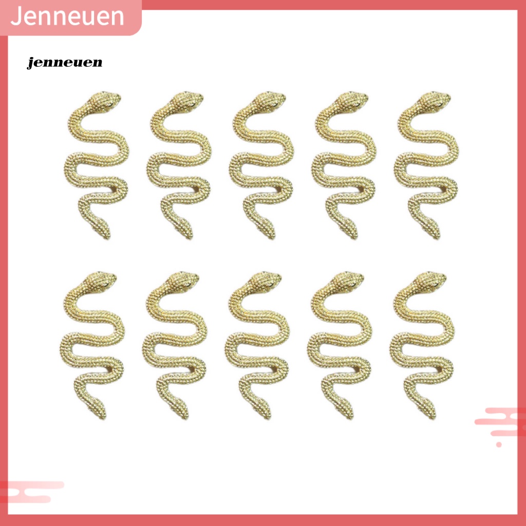 Set 10 Phụ Kiện Trang Trí Móng Tay Không Phai Hình Rắn Thời Trang