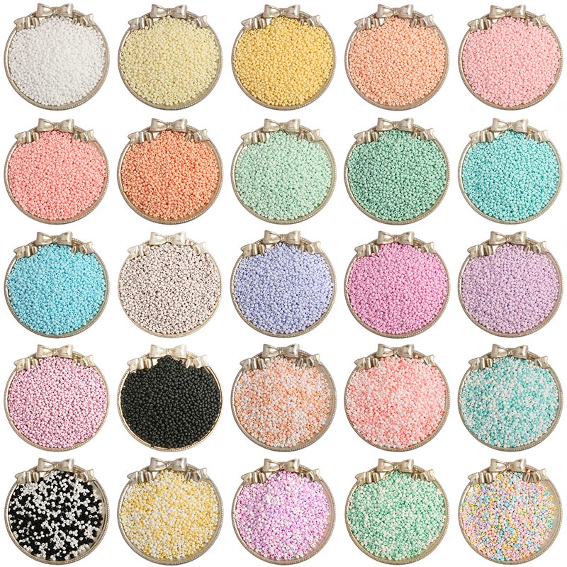 Set 660 Hạt Tròn 3mm Bằng Kính Làm Trang Sức Màu Sắc Macaron Chất Lượng Cao DIY