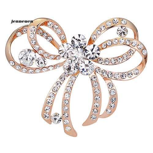 Trâm Cài Áo Hình Nơ Có Đính Đá Hợp Thời Trang Cho Nữ