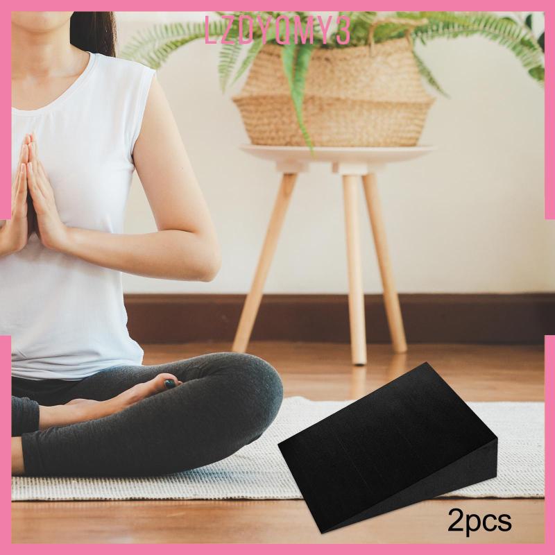 2x yoga wedge blocks, slant board calf stretcher, squat ramp board
