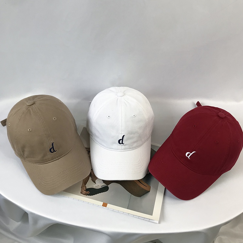 Mũ Lưỡi Trai Mềm Thêu Chữ D Phong Cách Hàn Quốc Thời Trang Xuân Hè Cho Nữ