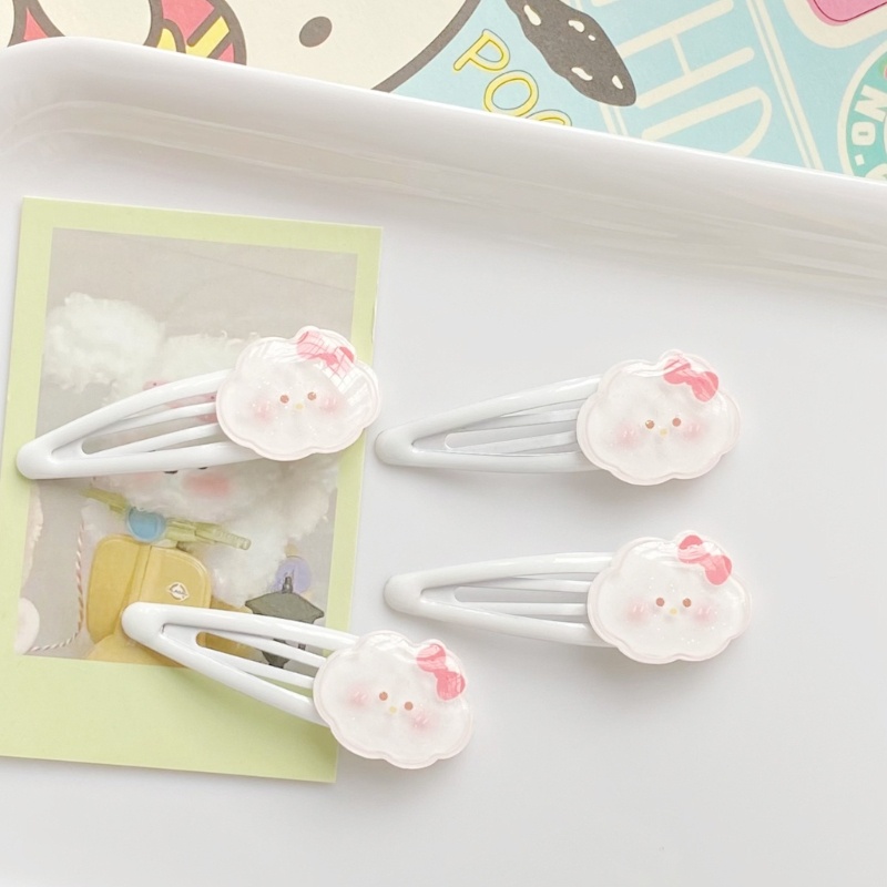 Kẹp Tóc Mái Hình Đám Mây / Má Hồng Hoạt Hình Y2K Dành Cho Bạn Nữ Thanh Thiếu Niên