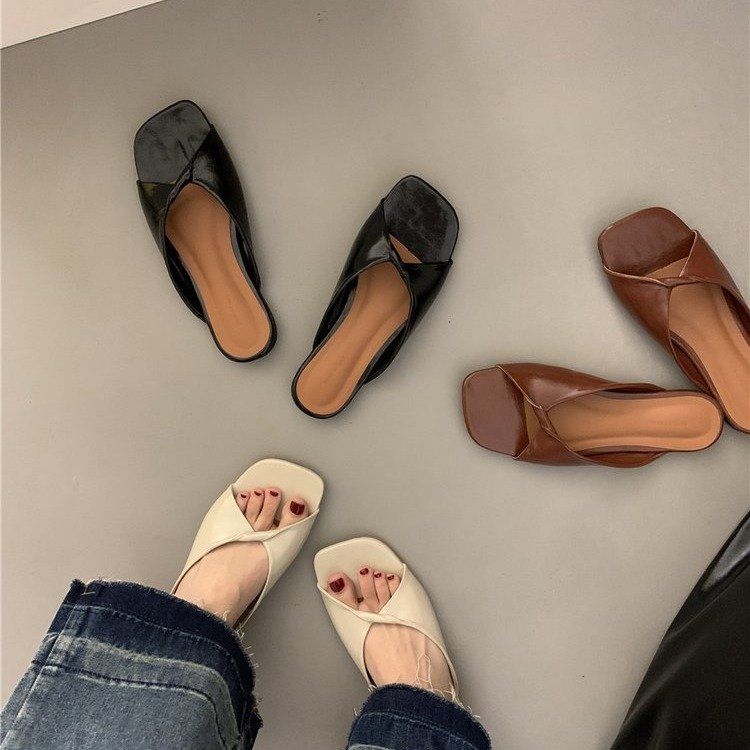 Giày Sandal Đế Mềm Mũi Vuông Thời Trang Dành Cho Nữ