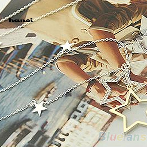 Vòng cổ Dài Mặt Ngôi Sao Đính Đá Thời Trang Cho Nữ