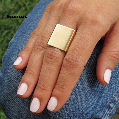 Nhẫn Mặt Vuông Thiết Kế Đơn Giản Thời Trang Cho Nữ