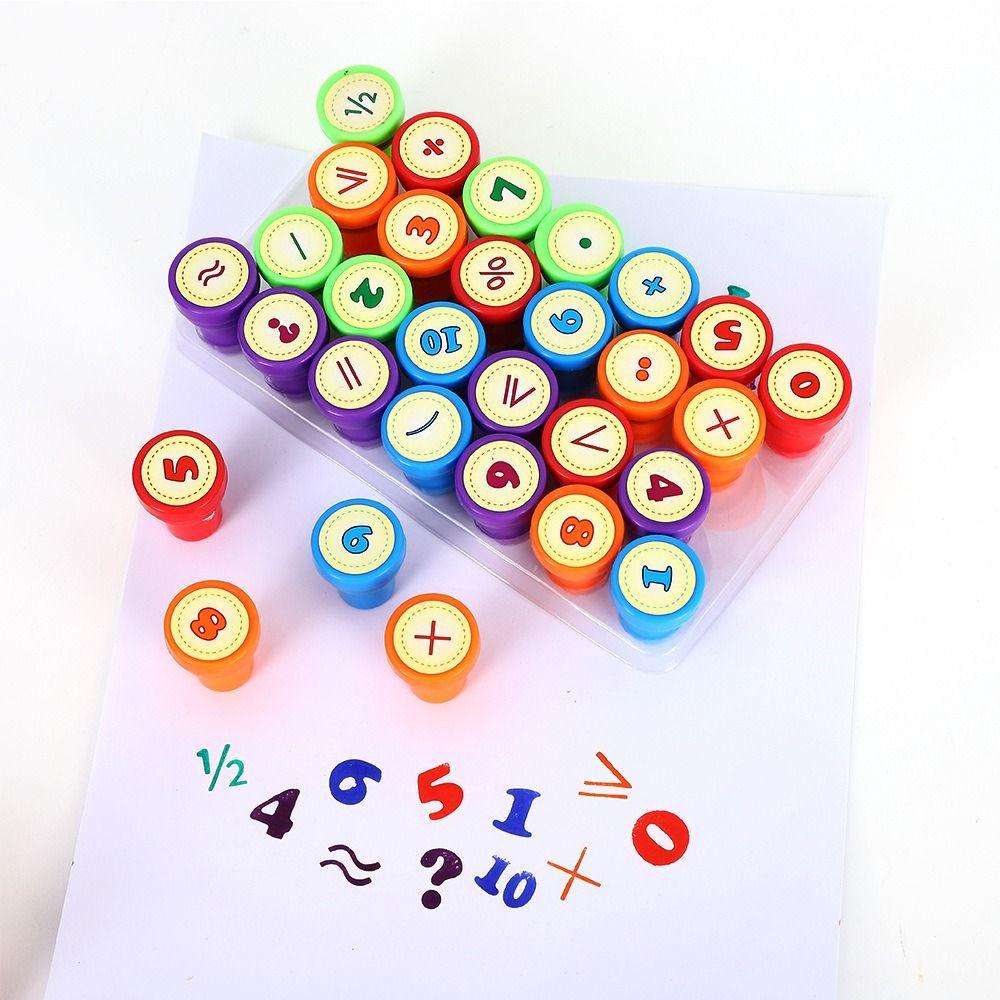 Isitaftb Con Dấu Hình Tròn In Số 26 Chữ Cái Hoạt Hình diy Không Có Mực Dùng Làm Scrapbook