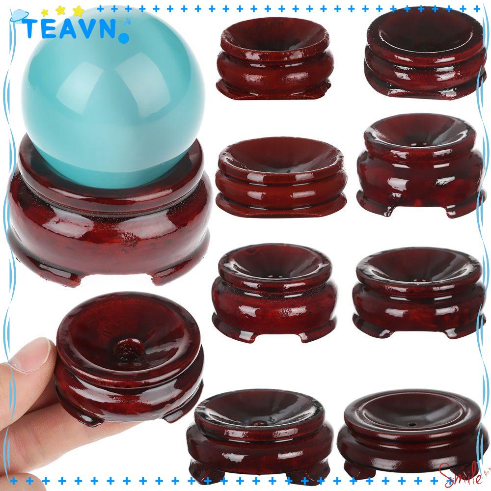 TEAVN Giá Đỡ Quả Cầu Pha Lê Bằng Gỗ Dùng Trang Trí Để Bàn
