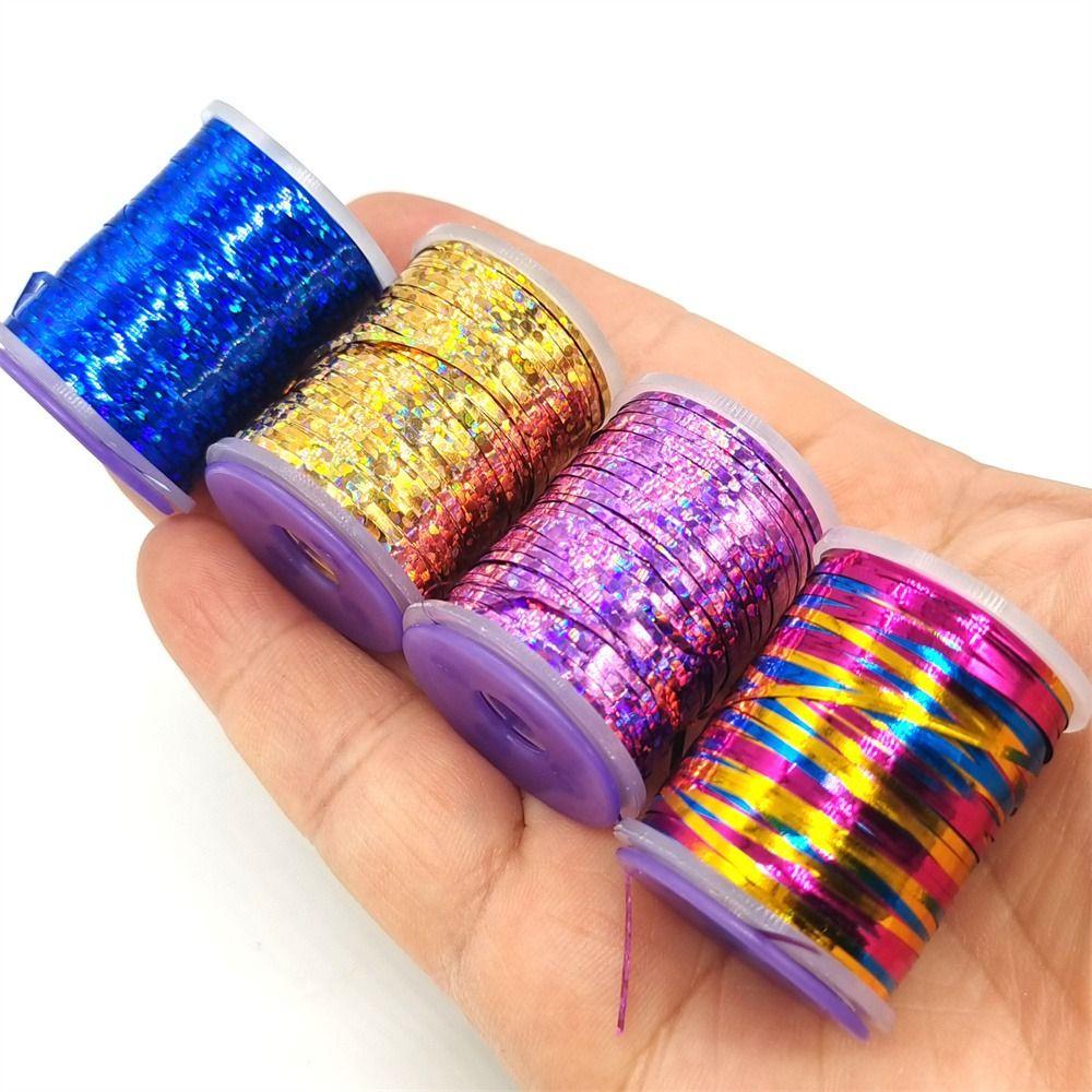 Cuộn Chỉ Kim Tuyến Nymph Bản Dẹt 1mm Dài 120 Yard Chuyên Dụng