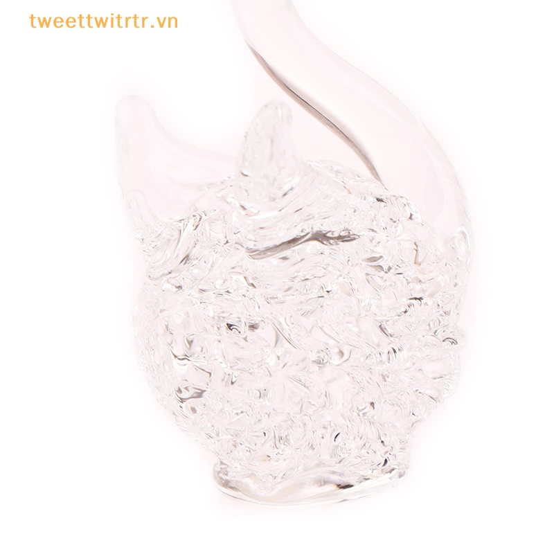 1 Bức Tượng Thiên Nga Bằng Thủy Tinh Pha Lê Trang Trí Bàn Làm Việc