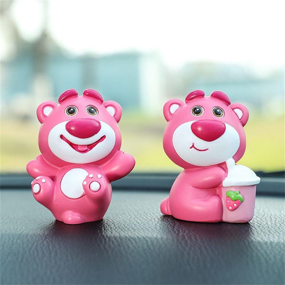 Daiga Mô Hình Gấu Dâu Tây Bằng Nhựa resin Dễ Thương Để Bàn Trang Trí