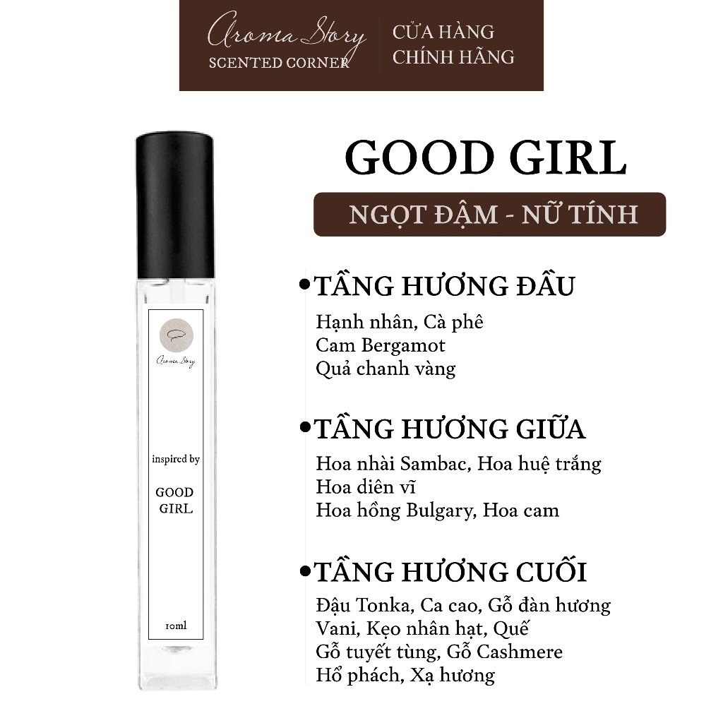 Tinh Dầu Nước Hoa Nữ Bright Crystal EDP Aroma Story 2ml / 10ml Ngọt Ngào, Thanh Lịch Lưu Hương 6-8 Giờ