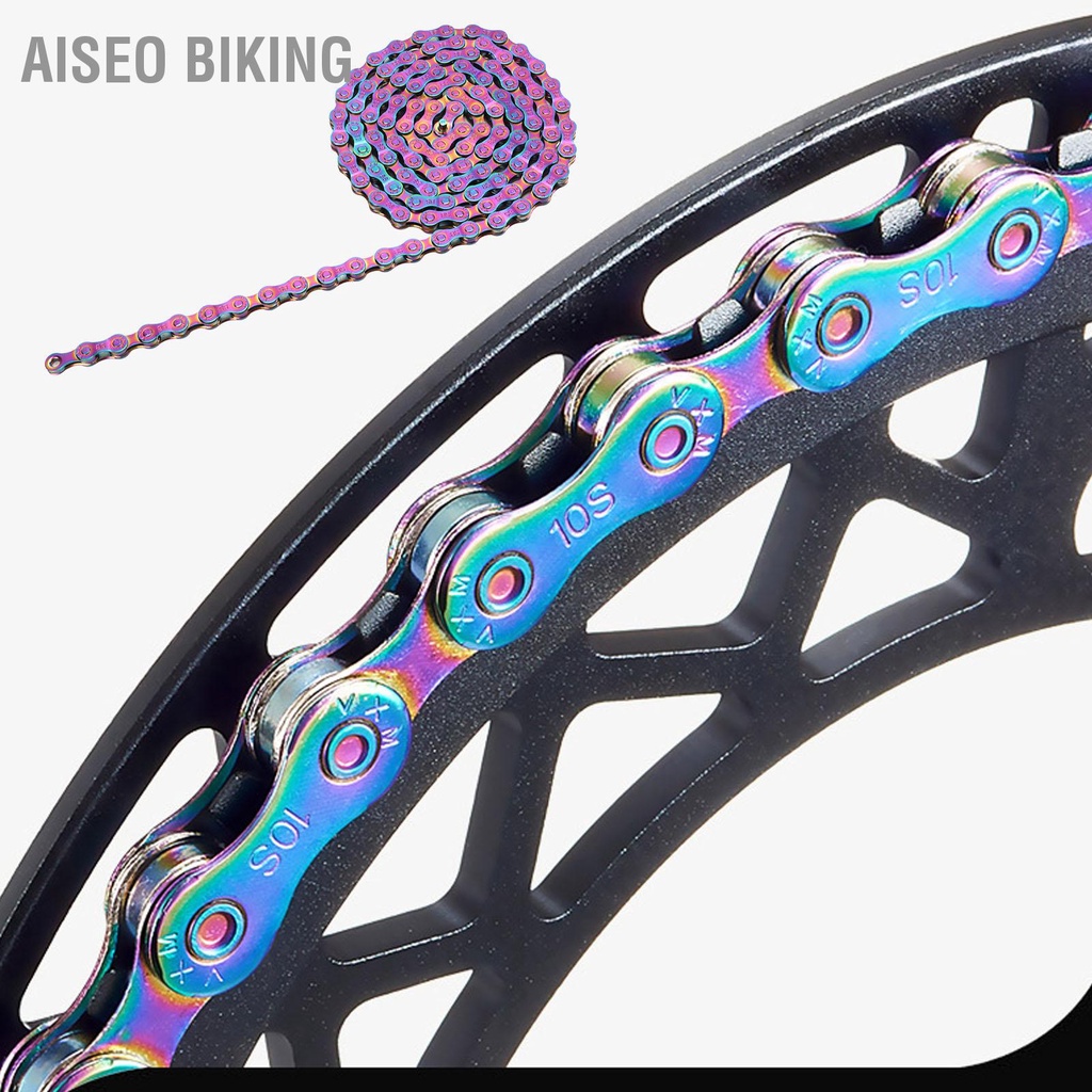 Aiseo Biking Xích xe đạp Rust Proof Nhạy cảm đầy màu sắc Mạ điện tốc độ 6 7 8 cho đường núi