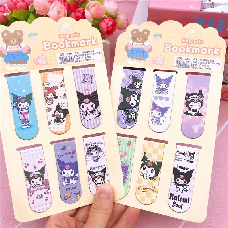 Bookmark Nam Châm Hình Cún Kuromi Cinnamon Dễ Thương