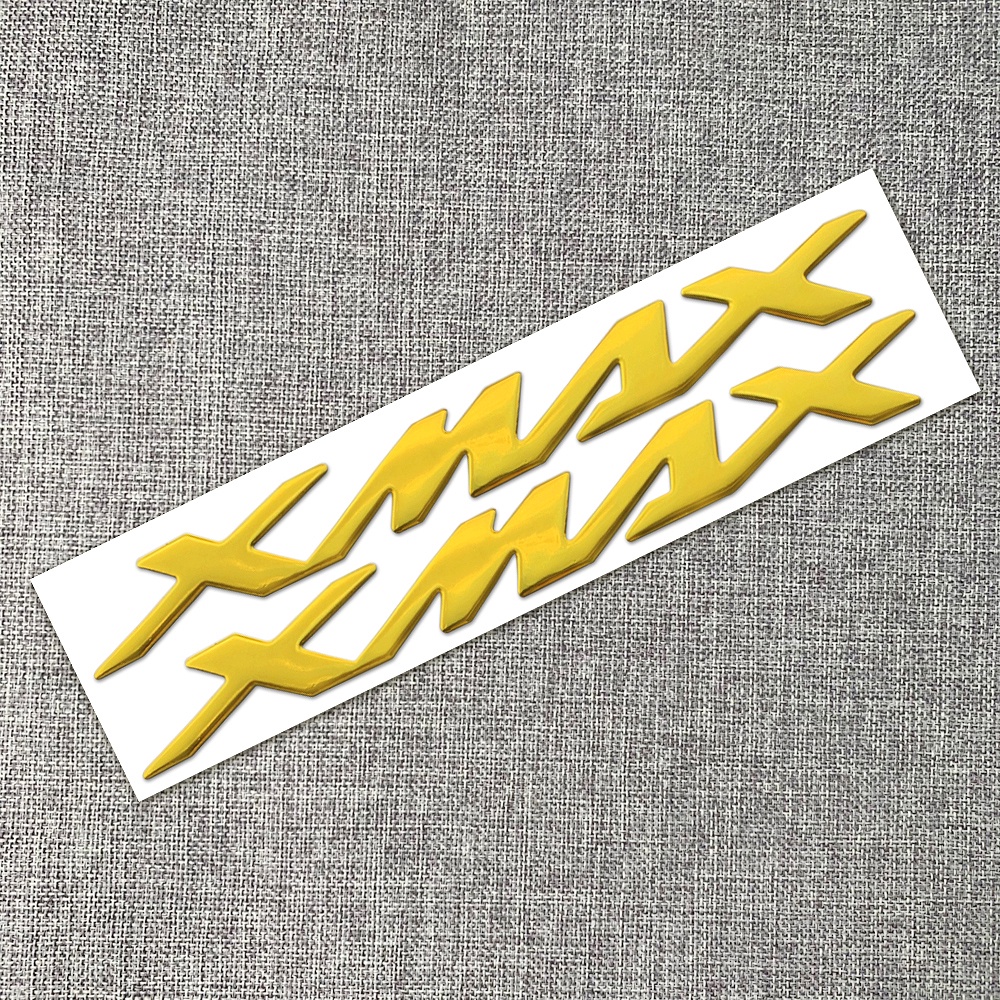 FENDER Set 2 Miếng Dán Logo 3D Bằng Nhựa Resin Trang Trí Thân Xe Yamaha Xmax 300 125 250 400