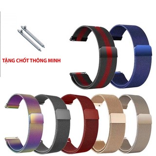 Dây đồng hồ thép lưới khóa nam châm 18 20 22 mm