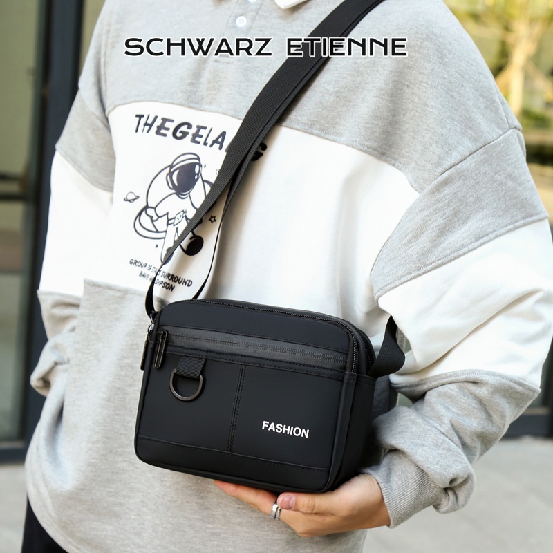 Schwarz ETIENNE Túi Đeo Vai Nhiều Ngăn Siêu Nhẹ Phong Cách Hàn Quốc Thời Trang Cho Nam