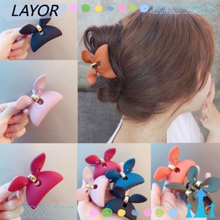 Kẹp Tóc Tai Thỏ Acrylic Màu Kẹo/Xanh Lá/Cam/Đen Thời Trang Cho Nữ