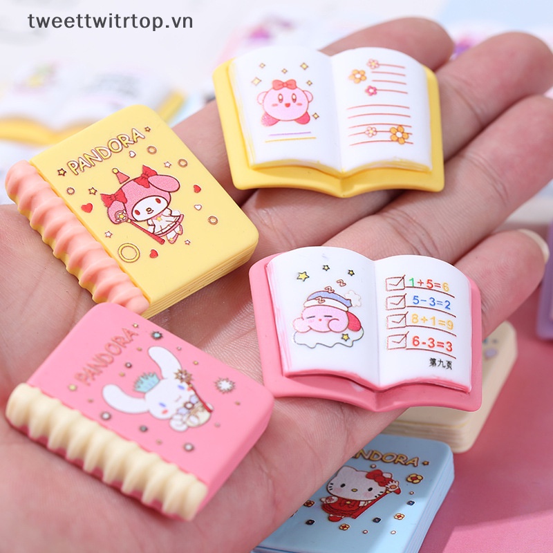 Sách Hoạt Hình Mini Bằng Nhựa Resin Trang Trí Nhà Búp Bê