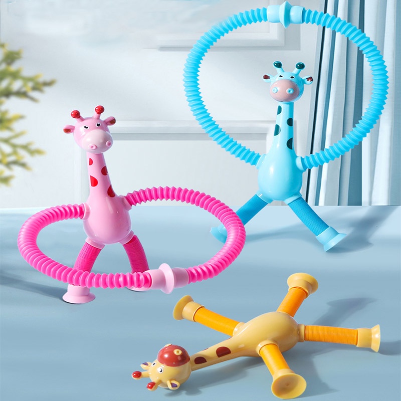 Ống Đồ Chơi Fidget Spinner Dạ Quang Hình Hươu Cao Cổ Hoạt Hình Cho Trẻ Em