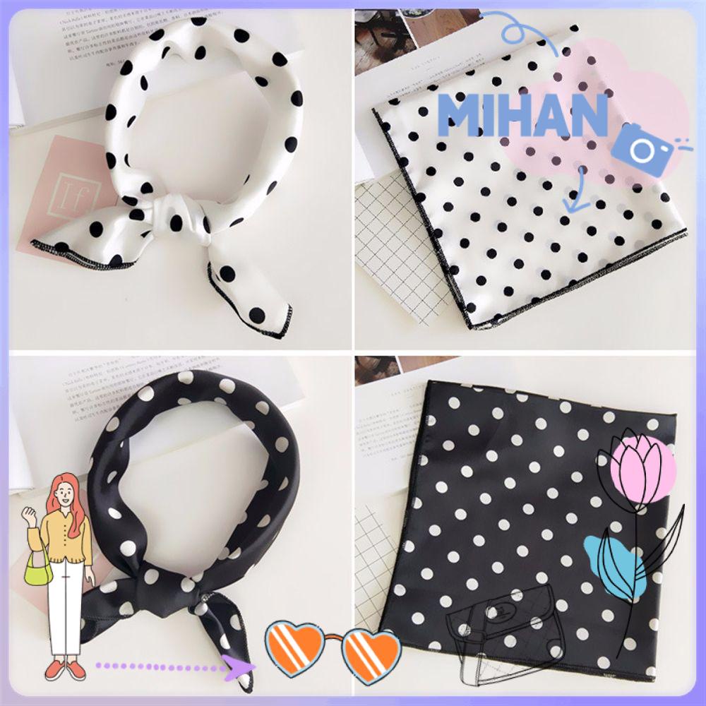 Khăn quàng cổ hình vuông chất liệu satin phong cách vintage thanh lịch cho nữ