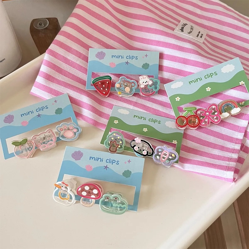 Kẹp Tóc Mini Họa Tiết Hoạt Hình Nhiều Màu Dễ Thương