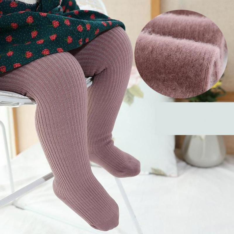 Quần Tất Cotton Dệt Kim Giữ Ấm Mùa Thu Đông Cho Bé Gái