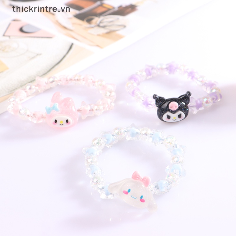 Vòng Tay Cặp Đôi Họa Tiết Hoạt Hình Cinnamoroll Kuromi My Melody Dễ Thương Dùng Làm Quà Tặng Sinh Nhật