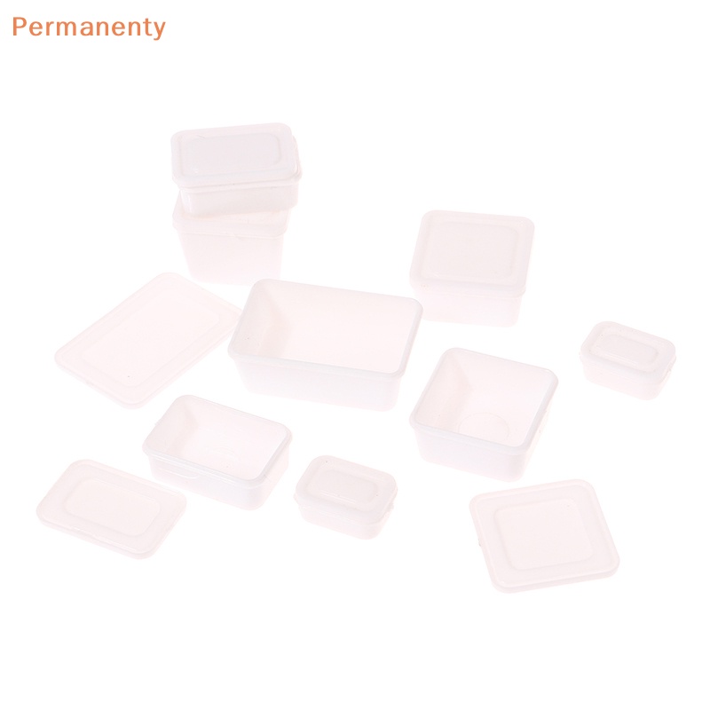 1 Bộ Hộp Cơm Bento Màu Trắng Tỷ Lệ 1: 12 Dùng Trang Trí Nhà Búp Bê