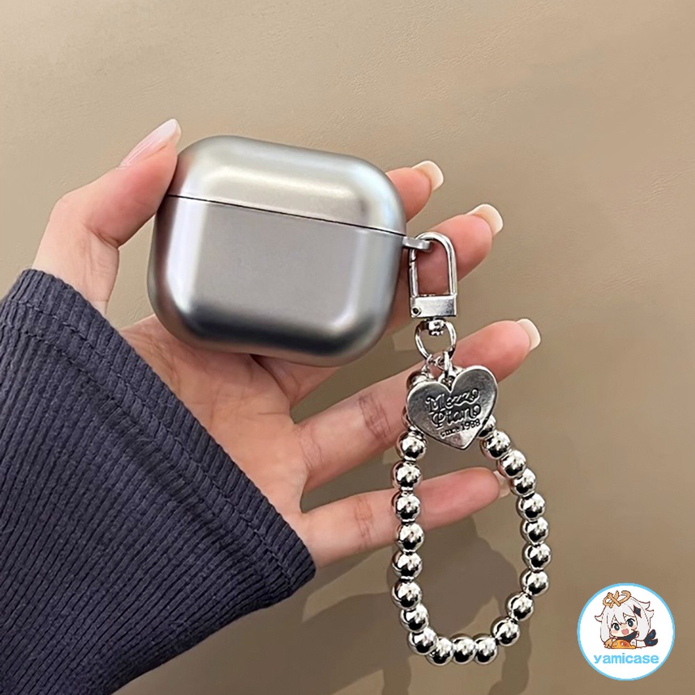 Vỏ Bảo Vệ Hộp Sạc Tai Nghe Airpods 1 2 3 Pro 2 Màu Bạc Đơn Giản Thời Trang Chống Bụi Bẩn