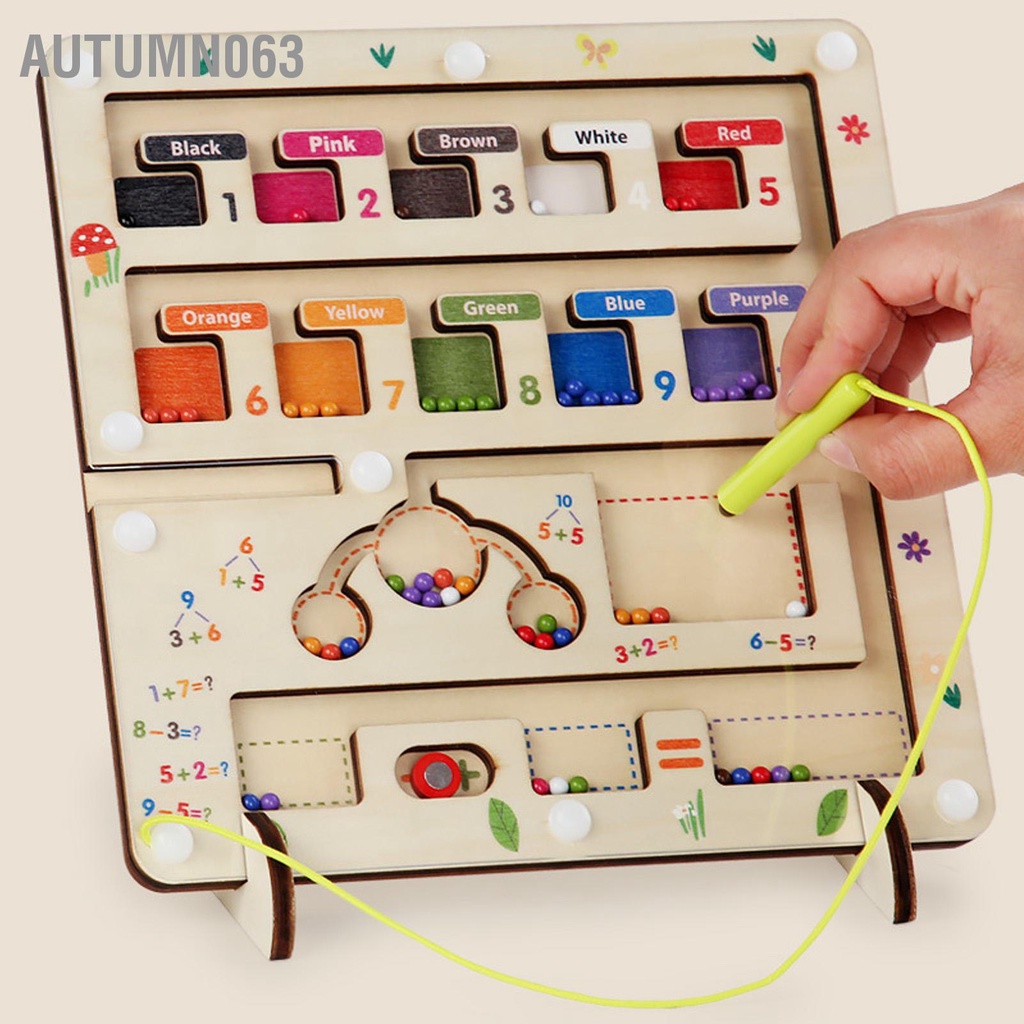 BẢNG GỖ MONTESSORI PHÂN BIỆT MÀU SẮC VÀ SỐ ĐẾM CHO BÉ Autumn063