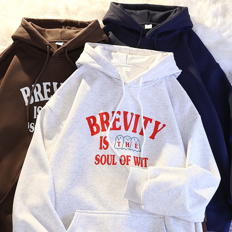 Áo Hoodie Mùa Đông Dáng Rộng Kiểu Dáng Đơn Giản Phong Cách Retro Mỹ Mới Dành Cho Nam Nữ