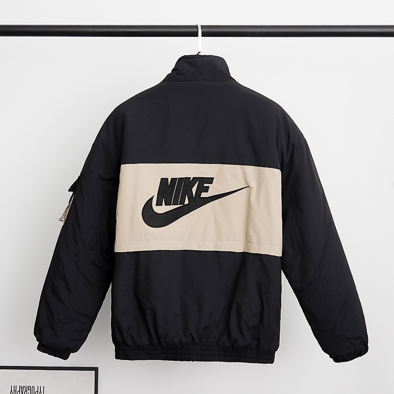 .Áo Khoác Nike100% Vải Thêu Họa Tiết Phong Cách Hiphop Đường Phố