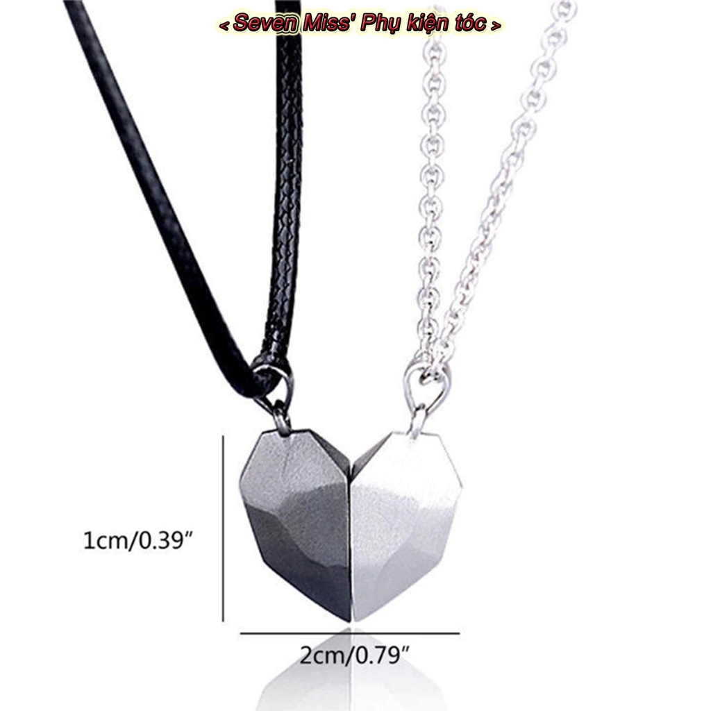 Vòng cổ Mặt Trái Tim Có Nam Châm Cho Cặp Đôi