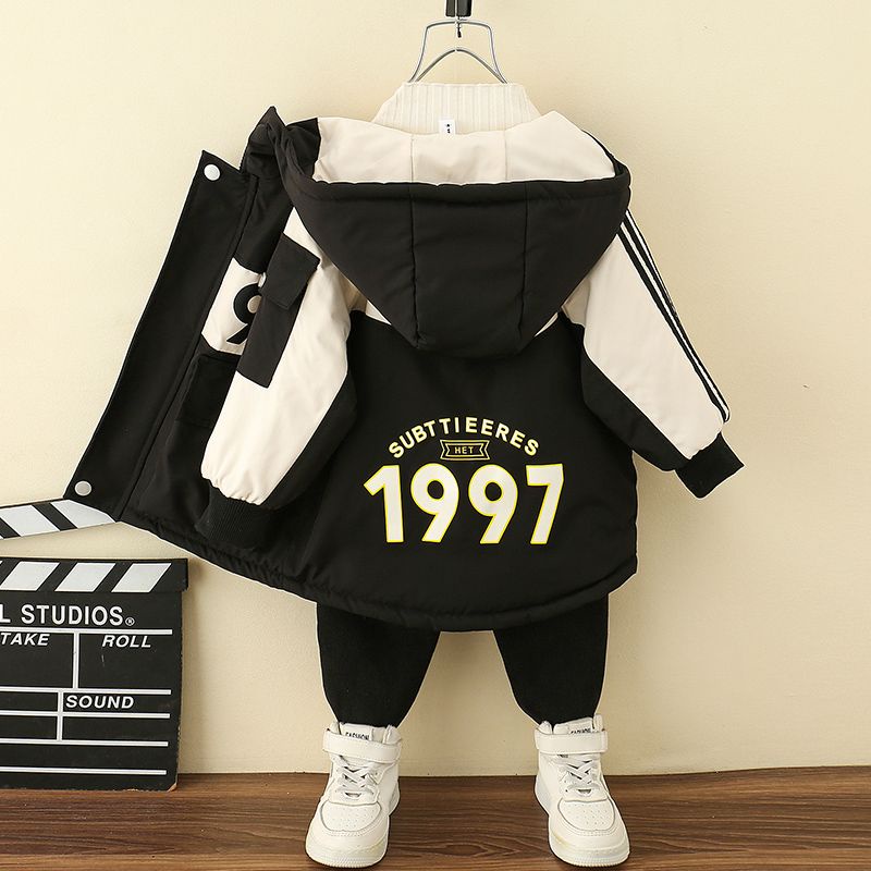 Áo Khoác Mùa Đông Lót Nhung Dày Dặn Phong Cách Mới 2030 Cho Bé Trai