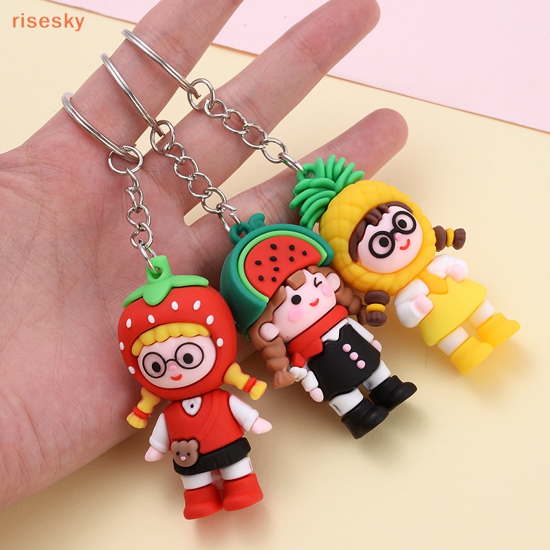 Móc Khóa Búp Bê Hoạt Hình Trái Cây Dưa Hấu / Dưa Hấu Bện Dây Dễ Thương Làm Quà Tặng Hoạt