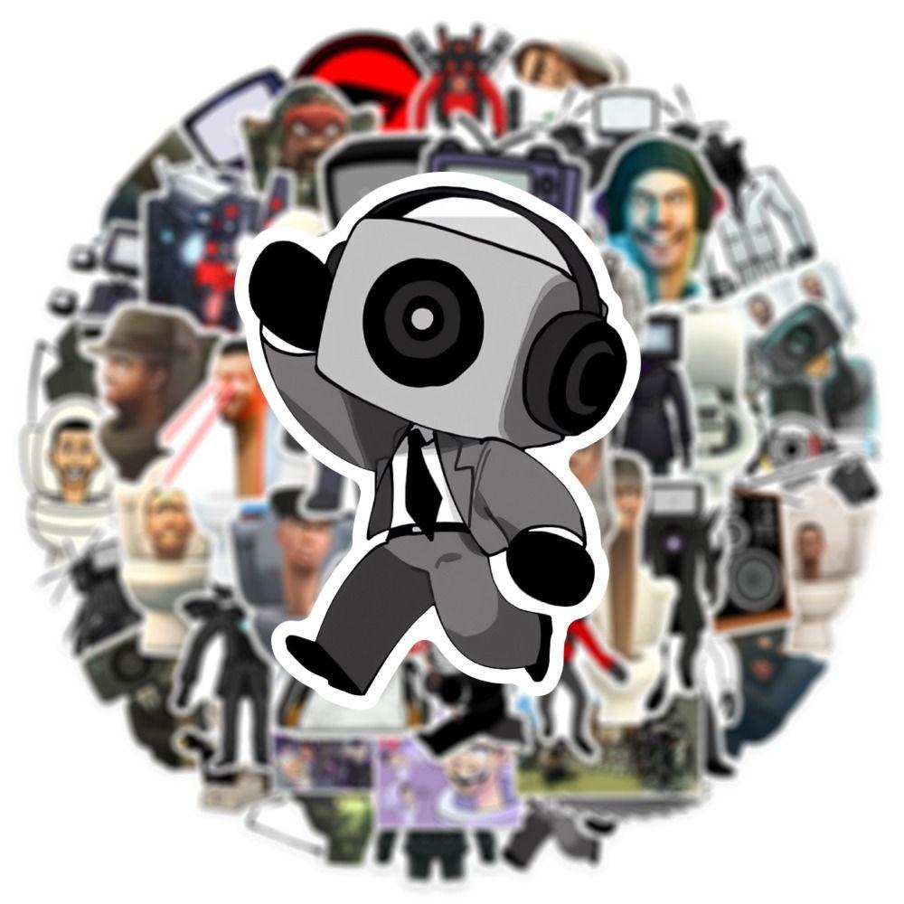 Sticker MMULCK hình skibidi toilet graffiti chống nước DIY dùng trang trí sổ lưu niệm/ làm đồ chơi