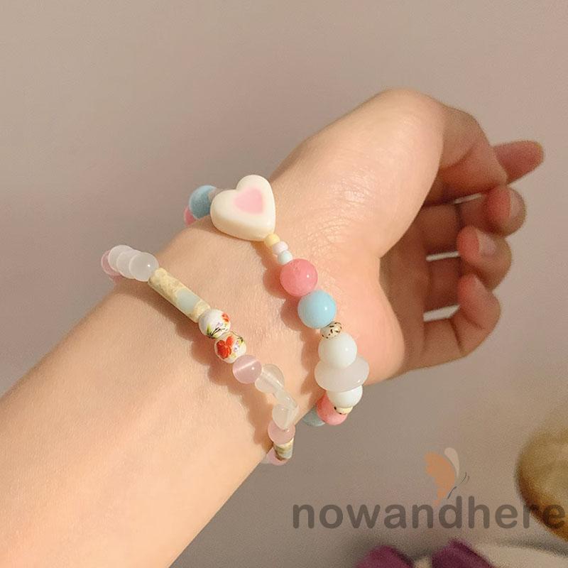 Vòng Tay Co Giãn Xỏ Hạt Dễ Thương Cho Bạn Gái
