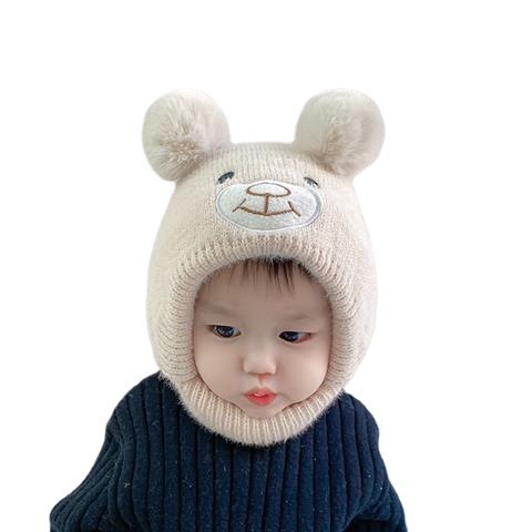 Mũ Len Thu Đông Siêu Dễ Thương Bảo Vệ Tai Cho Bé Sơ Sinh
