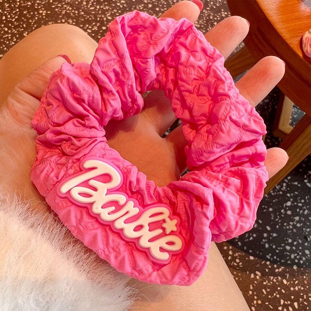 Shanrong barbie dây buộc tóc, chữ sang trọng, mũ đội đầu đơn giản phim hoạt hình scrunchies y2k cosplay