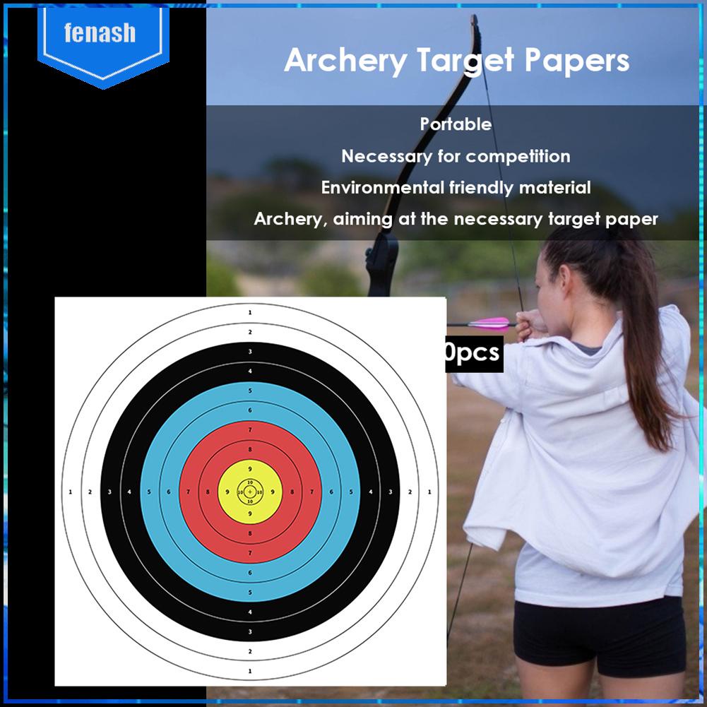 10 cái 40x40cm mục tiêu bắn cung chuyên nghiệp giấy thực hành mũi tên bảng phi tiêu