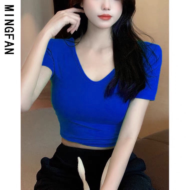T-shirt nữ slim fit slimming high waist short t-shirt