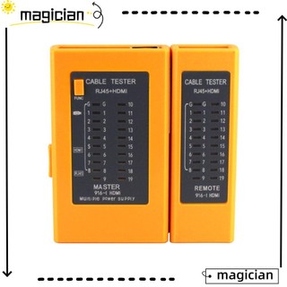 Mag hdmi wire tester, máy kiểm tra cáp chạy bằng pin 2 trong 1, máy kiểm tra ethernet di động rj45 cat5 cat6