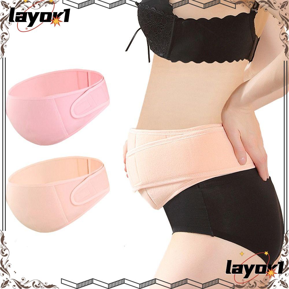 Layor1 Đai Quấn Bụng Cotton Thoáng Khí Có Thể Điều Chỉnh Cho Phụ Nữ Mang Thai