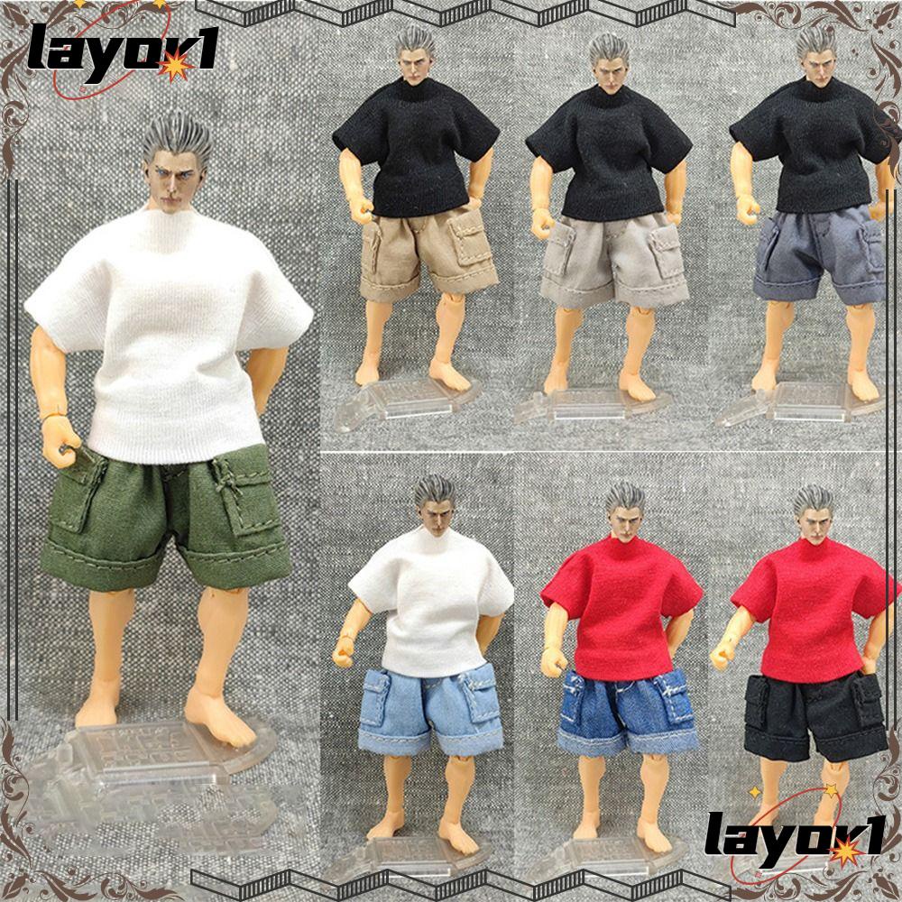 Layor1 1/18 quần áo thu nhỏ người lính hình quần nam đi bộ đường dài quần áo hợp thời trang quần short